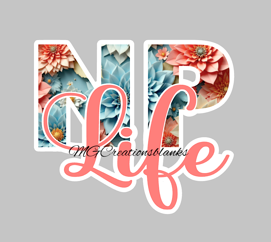 Nurse practitioner acrylic blank for badge reels & vinyl decal, Nurse practitioner acrylic blank, NP vinyl decal, cast acrylic, nurse badge reel, NP