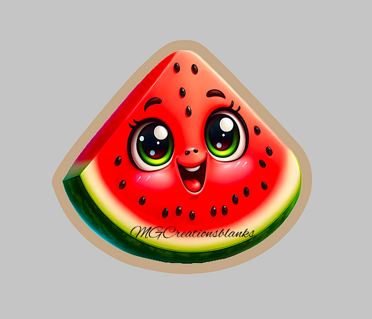 Watermelon acrylic blank for badge reel & vinyl decal, Watermelon acrylic blank, Watermelon decal, cast acrylic, Watermelon Badge reel, Watermelon