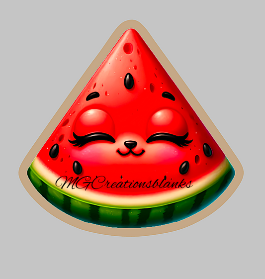 Watermelon acrylic blank for badge reel & vinyl decal, Watermelon acrylic blank, Watermelon decal, cast acrylic, Watermelon Badge reel, Watermelon