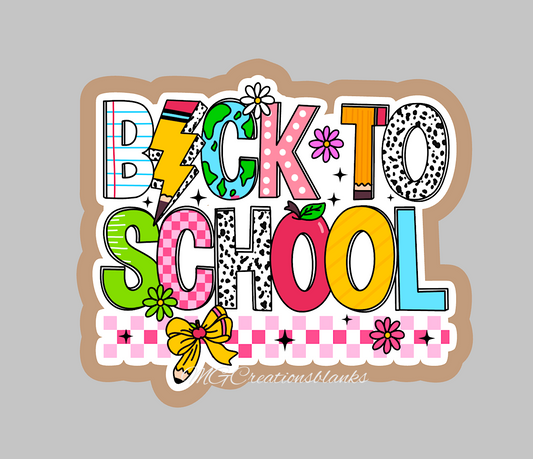 Teacher Back to School clear acrylic blanks for badge reels & vinyl decal, acrylic blank, teacher vinyl decal, back to school cast acrylic, back to school badge reel