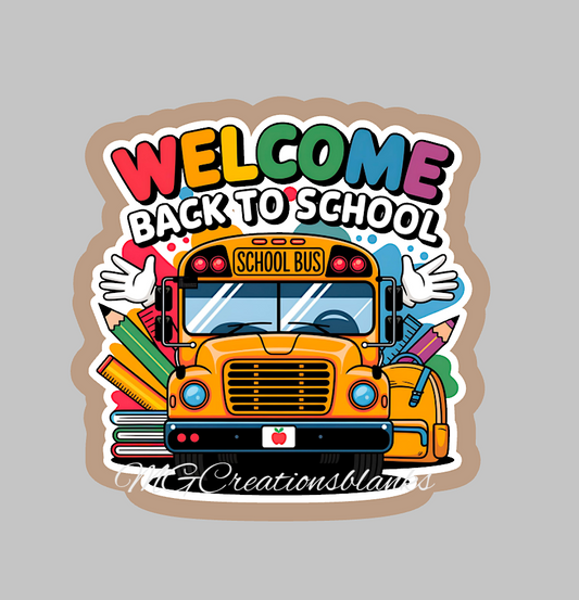 Teacher Back to School clear acrylic blanks for badge reels & vinyl decal, acrylic blank, teacher vinyl decal, back to school cast acrylic, school bus badge reel