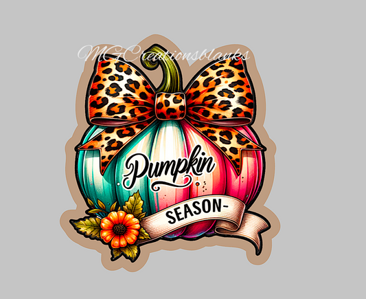 Pumpkin season clear acrylic blanks for badge reels with matching vinyl decal, Pumpkin season acrylic blank, Pumpkin vinyl decal, Pumpkin acrylic blank