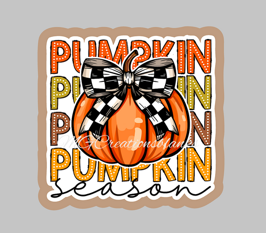 Pumpkin season clear acrylic blanks for badge reels with matching vinyl decal, Pumpkin season acrylic blank, Pumpkin vinyl decal, Pumpkin acrylic blank