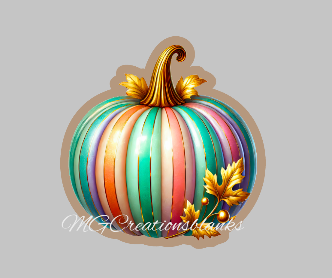 Fall pumpkin clear acrylic blanks for badge reels with matching vinyl decal, pumpkin acrylic blank,pumpkin vinyl decal, Pumpkin, fall