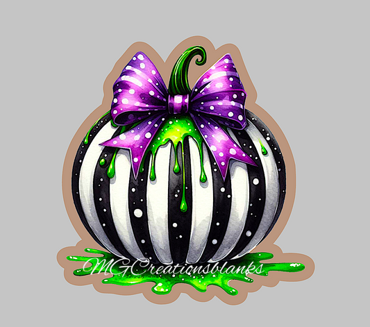 Zombie pumpin clear acrylic blanks for badge reels with matching vinyl decal, acrylic blank, halloween pumpkin vinyl decal, zombie pumpkin acrylic blank