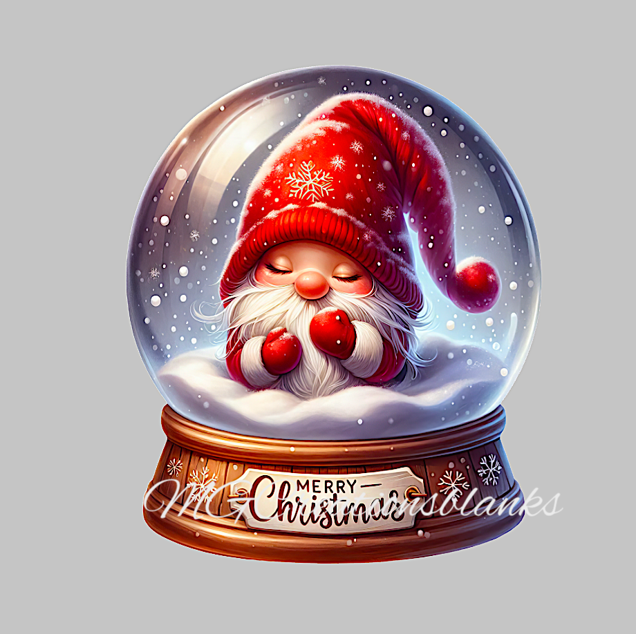 Snow globe santa clear acrylic blank for badge reel with matching vinyl decal, acrylic blank, Christmas snow globe decal, acrylic, Snow globe santa acrylic blank, santa acrylic blank