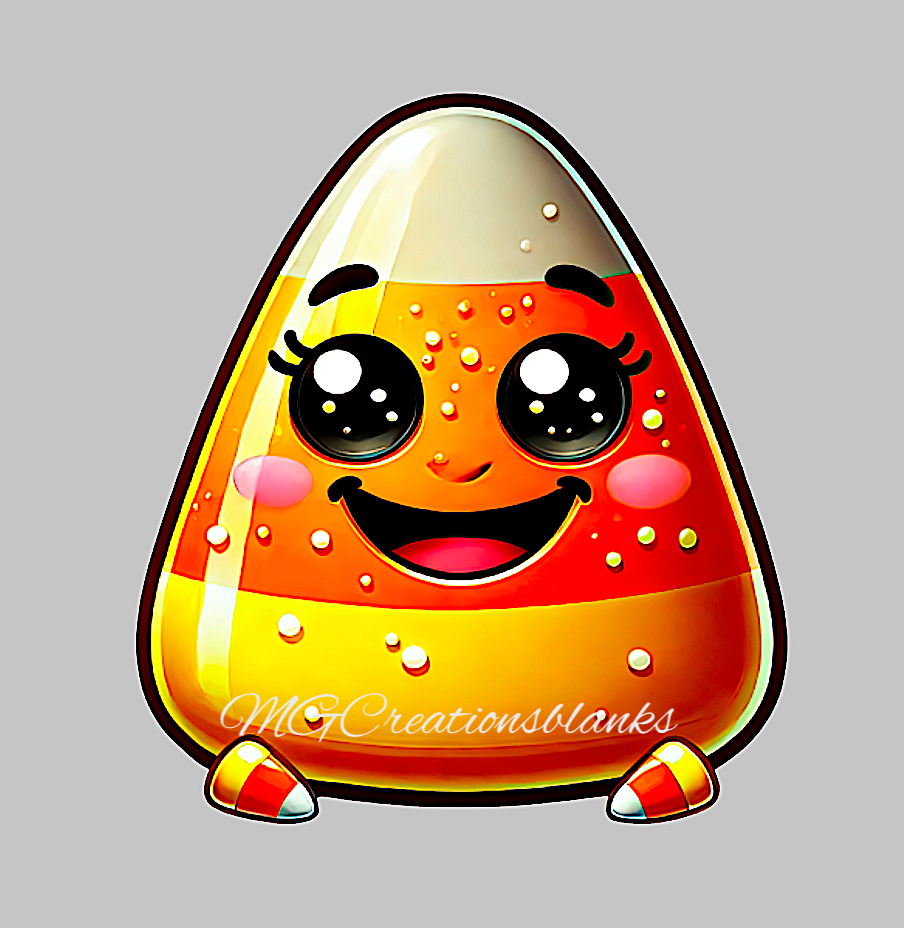 Candy corn acrylic blanks for badge reels & vinyl decal, fall acrylic blank, Candy corn vinyl decal, fall cast acrylic candy corn badge reel, candy corn