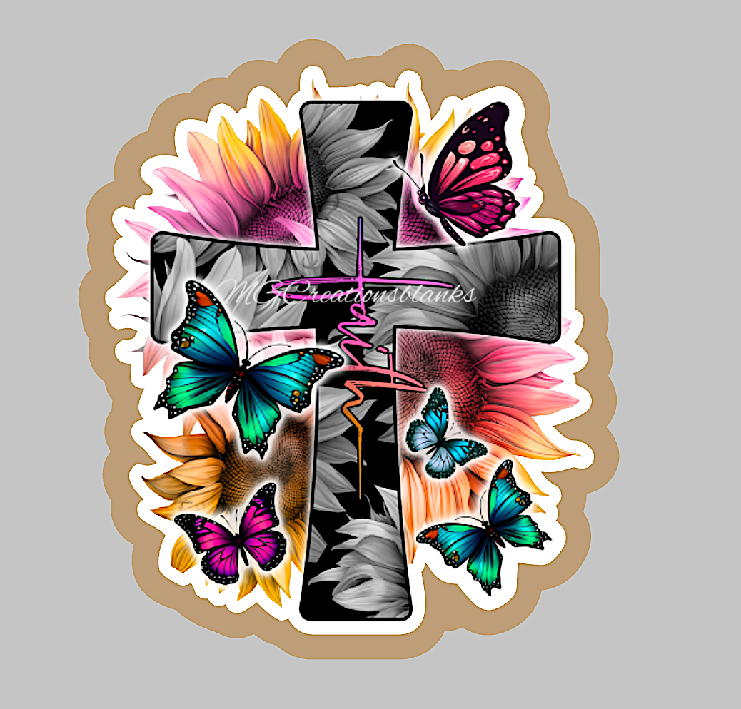 Faith clear acrylic blanks & vinyl decal, Faith acrylic blank, decal, vinyl decal, cast acrylic, Cross badge reel, acrylic blank