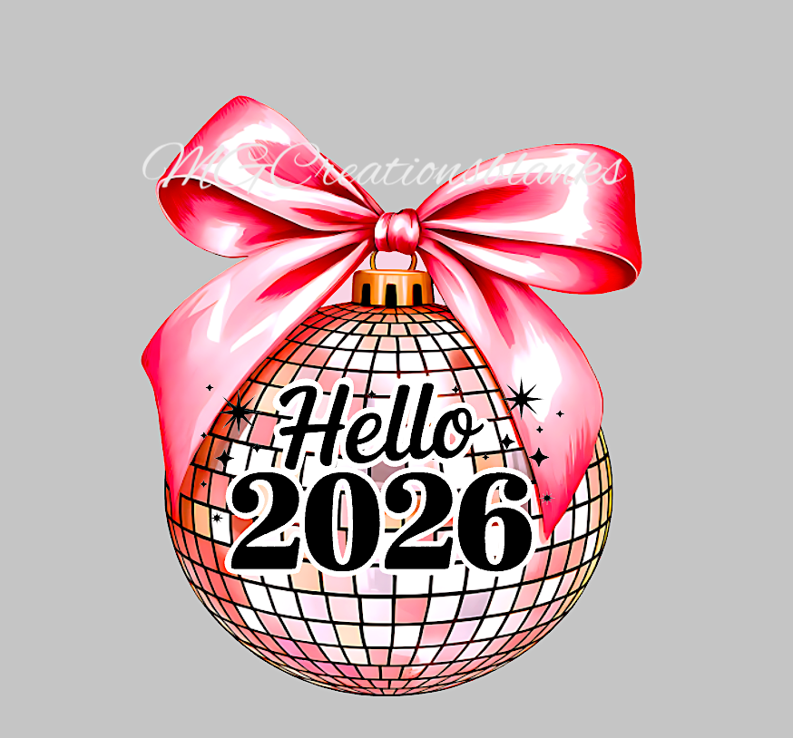 Happy New Year clear acrylic blank for badge reel with vinyl decal, 2026 acrylic blank, Happy New Year badge reel, Happy New Year acrylic blank