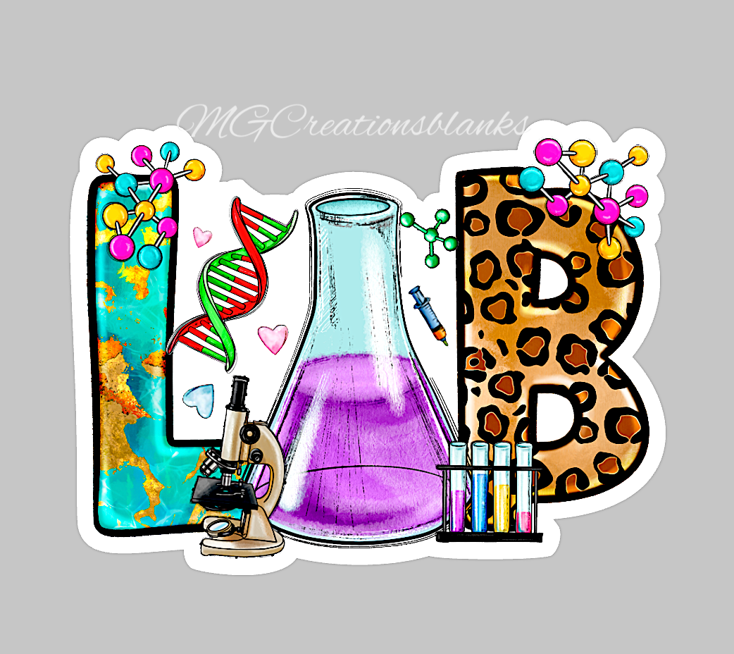 Laboratory clear acrylic blank for badge reels & vinyl decal, lab assistant acrylic blank, lab assistant, medical badge reel, phlebotomist clear acrylic blank, Nurse DIY blanks