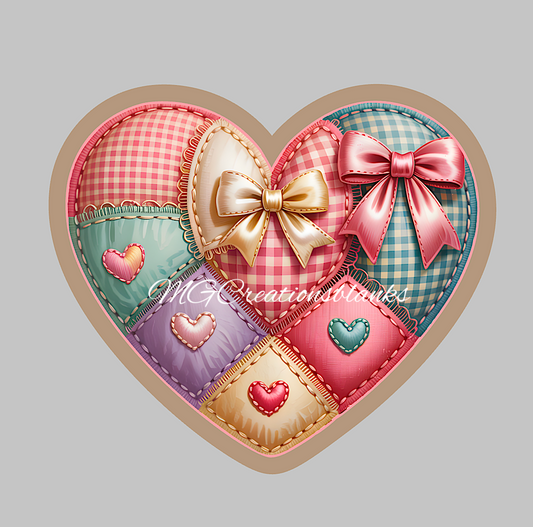 Valentine patchwork heart clear acrylic blanks for badge reels with vinyl decal, heart acrylic blank, Valentine heart DIY craft blank