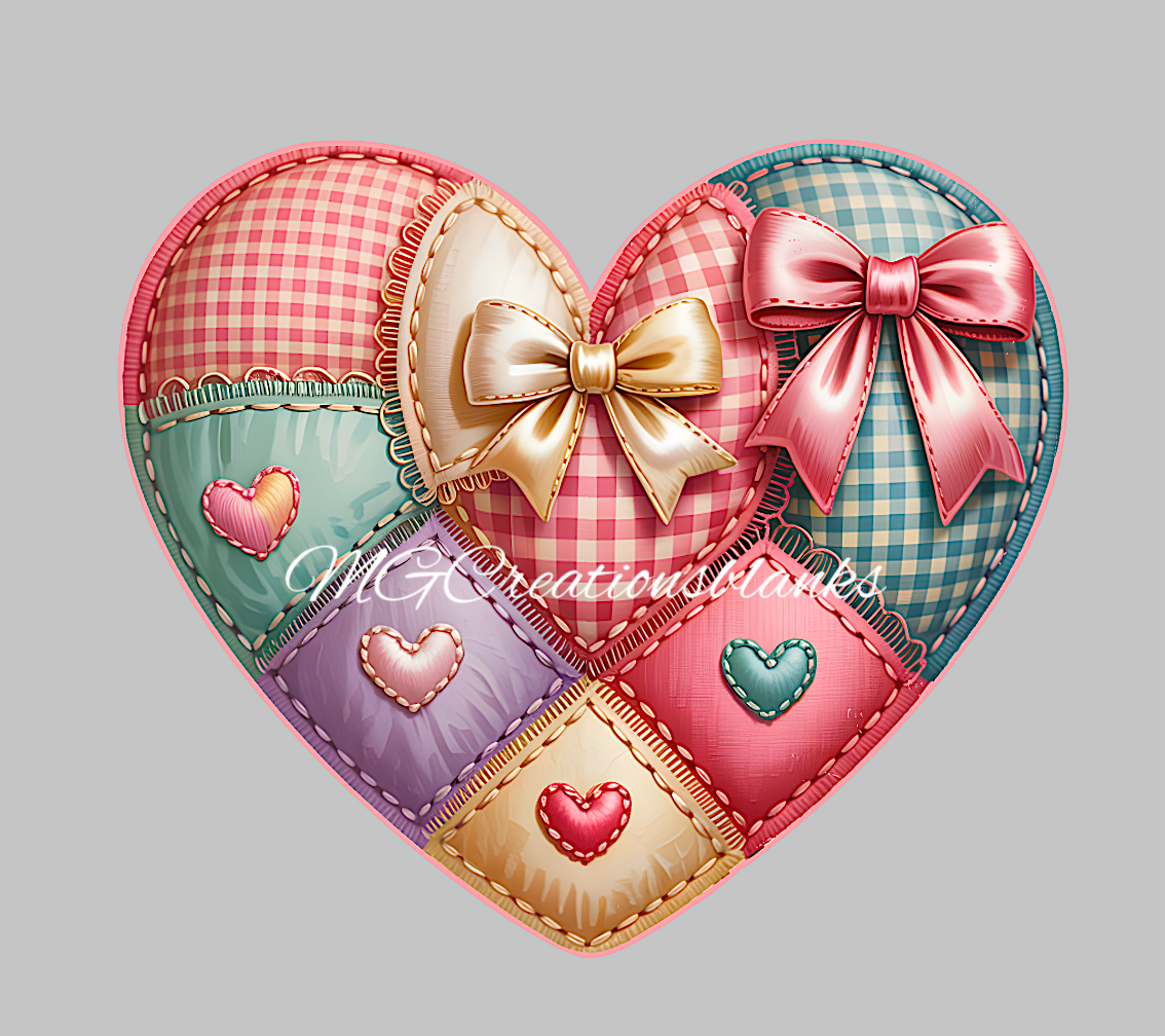 Valentine patchwork heart clear acrylic blanks for badge reels with vinyl decal, heart acrylic blank, Valentine heart DIY craft blank