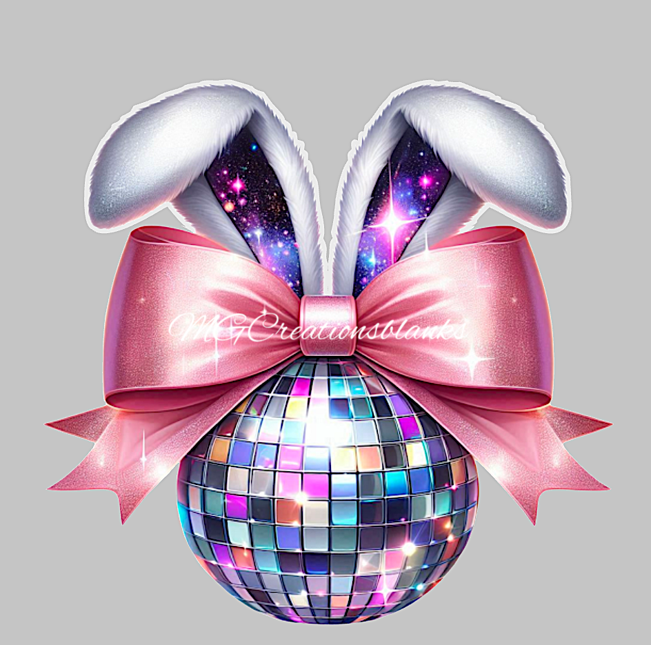 Easter bunny clear acrylic blanks for badge reels with vinyl decal, bunny acrylic blank, easter bunny ears decal, Easter ears acrylic blank