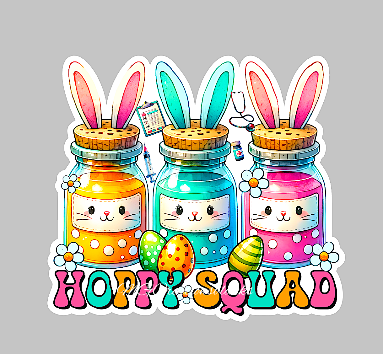 Easter Hoppy squad DIY blank, Easter nurse clear acrylic blanks for badge reels with vinyl decal, Easter medical acrylic blank, Easter RN acrylic blank
