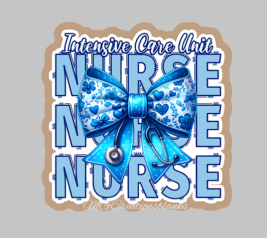 Intensive Care Unit nurse acrylic blank for badge reels & vinyl decal, ICU acrylic blank, ICU craft acrylic blank for badge reel, ICU nurse