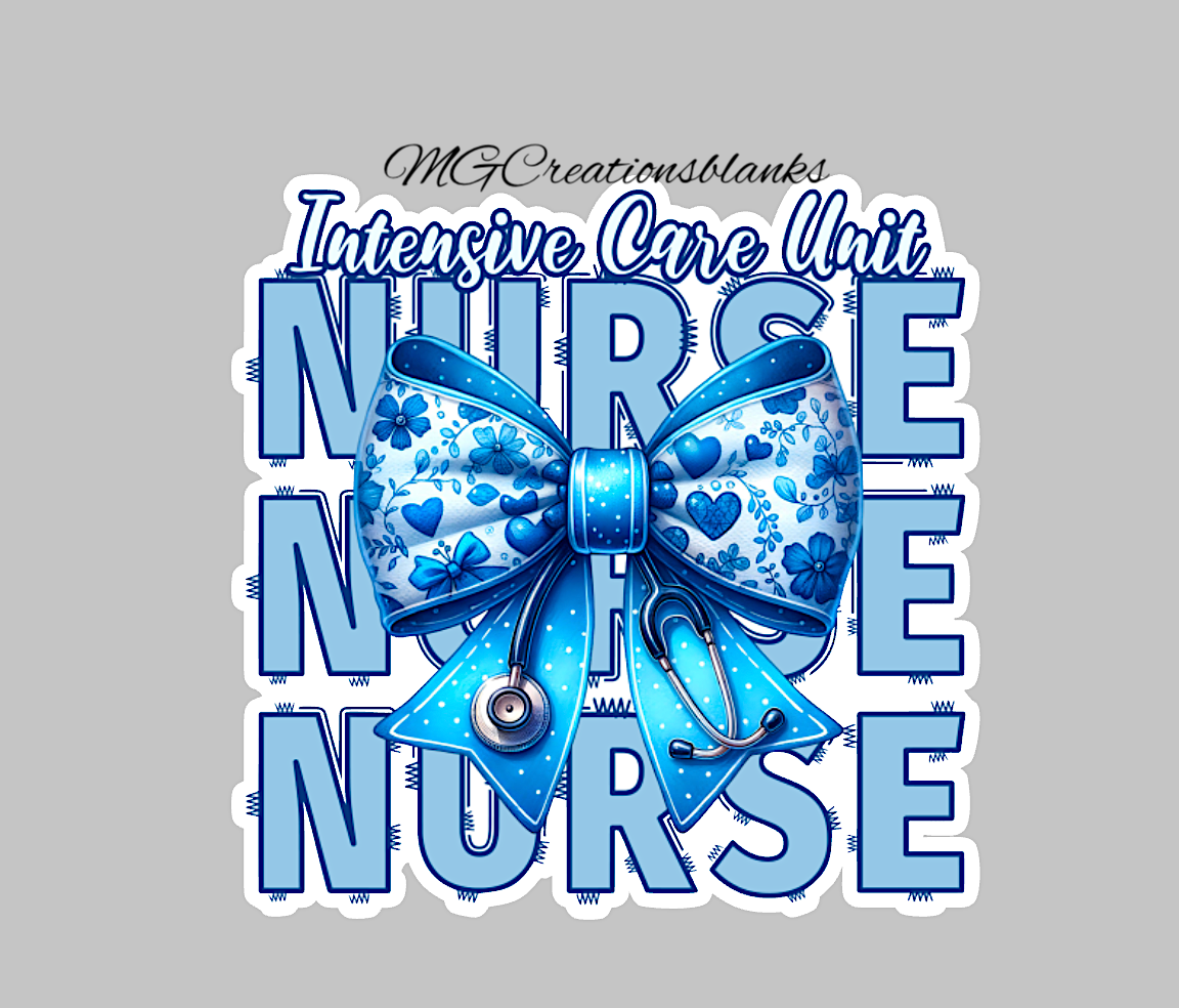 Intensive Care Unit nurse acrylic blank for badge reels & vinyl decal, ICU acrylic blank, ICU craft acrylic blank for badge reel, ICU nurse