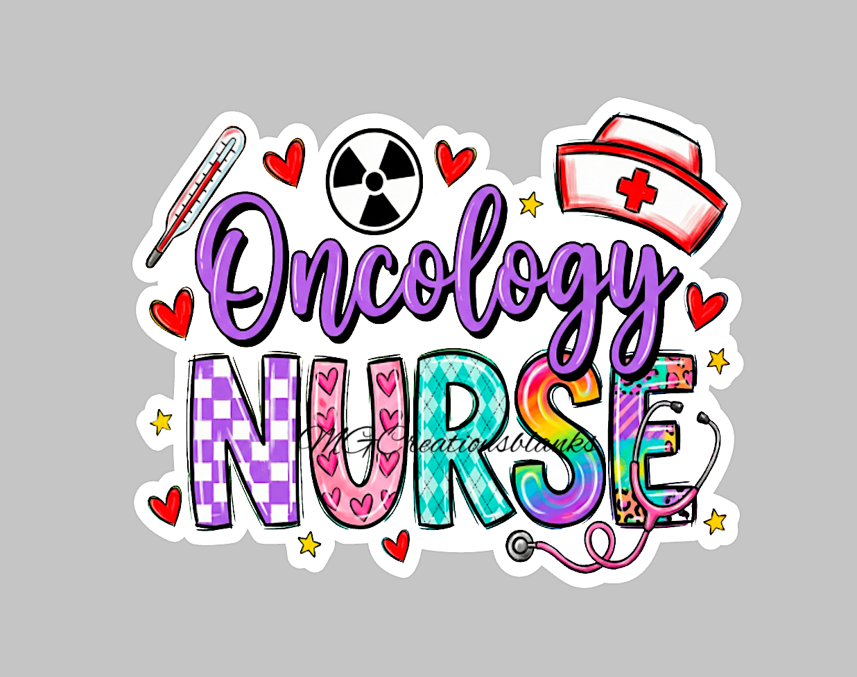 Oncology nurse assistant acrylic blank for badge reels & vinyl decal, Oncology RN acrylic blank, Oncology badge reel, Oncology