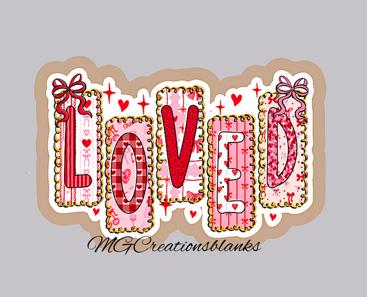 Loved clear acrylic blanks for badge reels with vinyl decal, valentine acrylic blank, be mine decal, valentine DIY craft, Valentine DIY clear blank