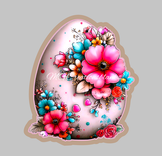 Easter egg clear acrylic blanks for badge reels with vinyl decal, Easter acrylic blank, Easter egg DIY craft blank