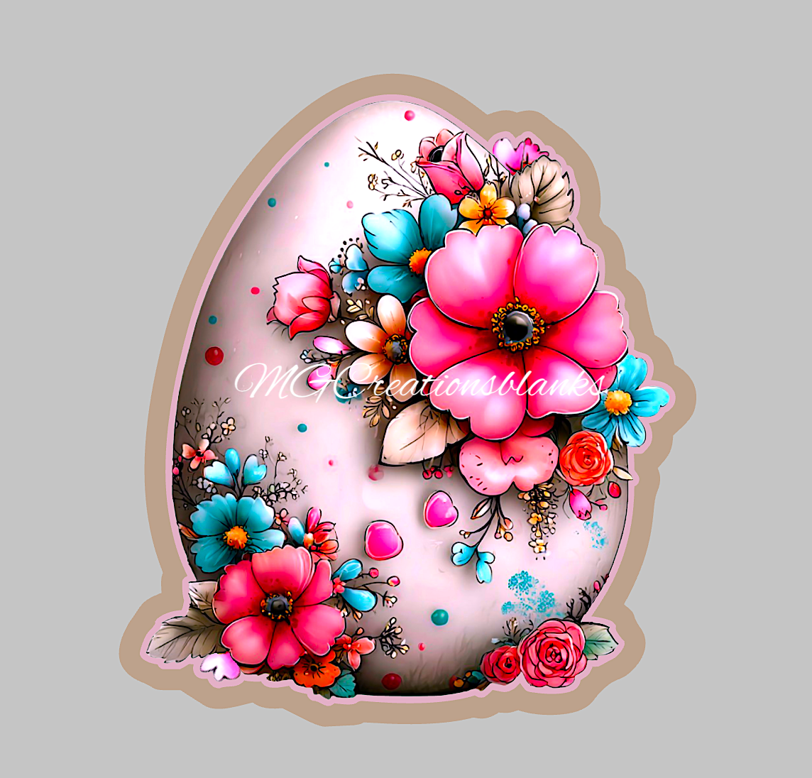 Easter egg clear acrylic blanks for badge reels with vinyl decal, Easter acrylic blank, Easter egg DIY craft blank