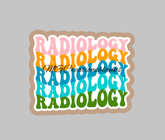 Radiology acrylic blank for badge reels & vinyl decal, Radiology tech craft blank, Radiology DIY acrylic blank
