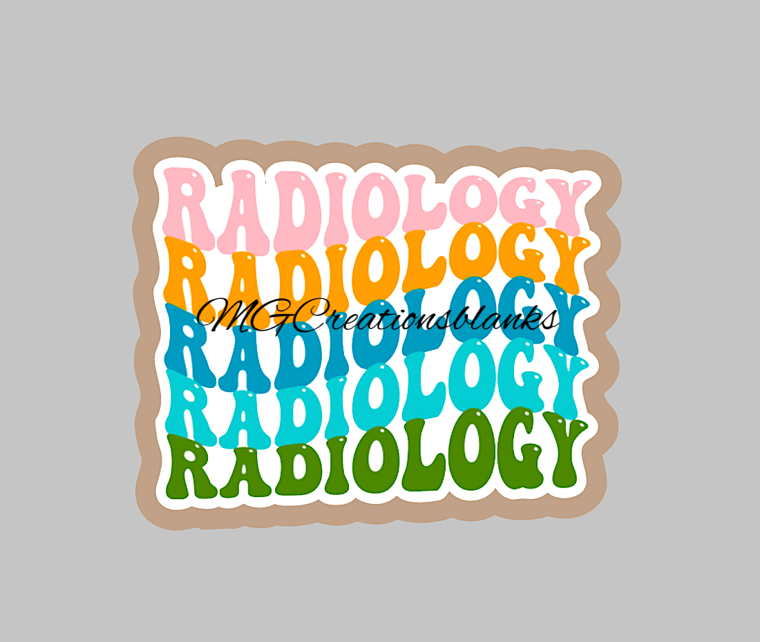 Radiology acrylic blank for badge reels & vinyl decal, Radiology tech craft blank, Radiology DIY acrylic blank