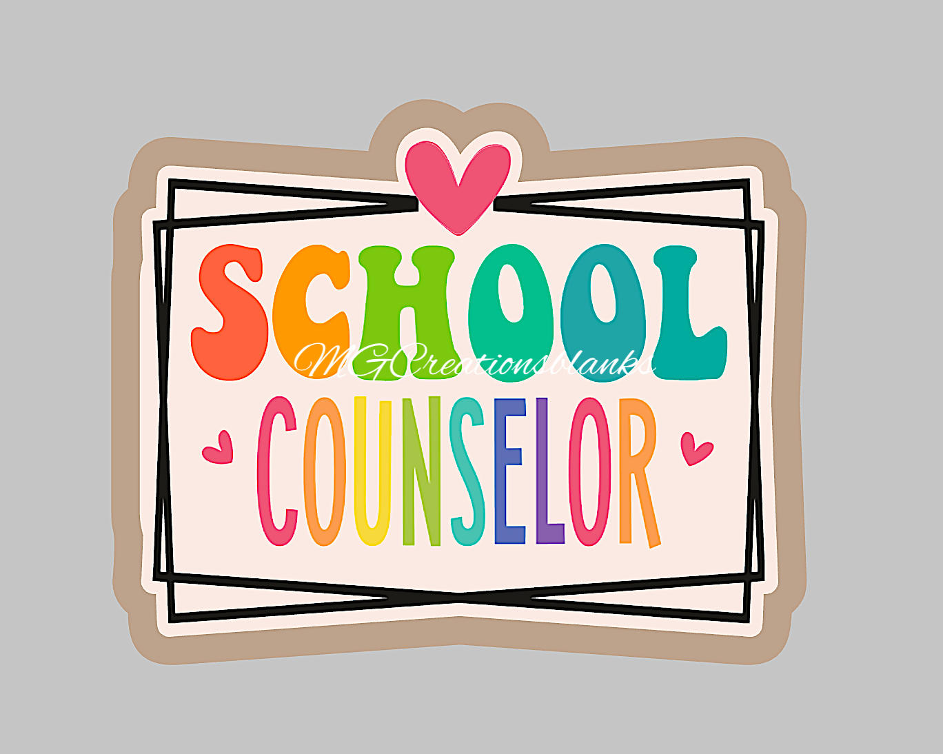 School counselor clear acrylic blank for badge reels & vinyl decal, counselor acrylic blank, School counselor craft DIY blank, counselor badge reel