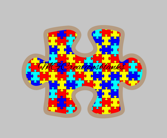 Autism awareness clear acrylic blanks & vinyl decal, Autism awareness DIY acrylic blank, autism badge reel supplies, autism craft acrylic blank