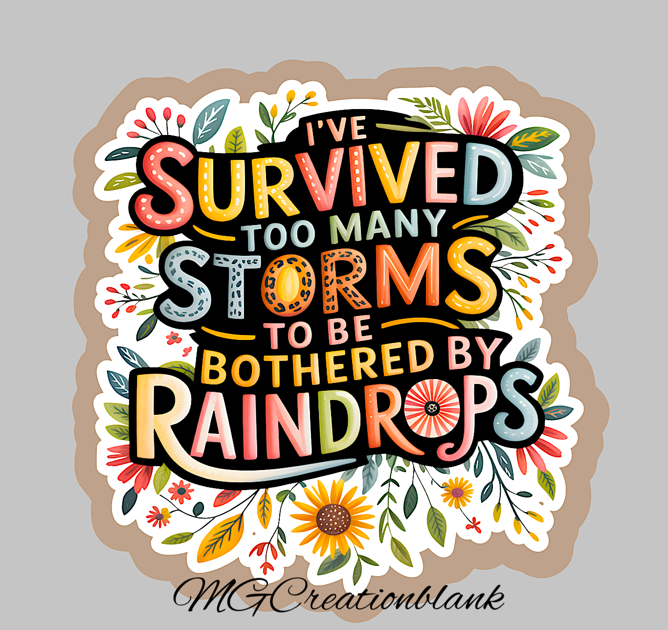 I've survived clear acrylic blanks & vinyl decal, tough acrylic blank, tough DIY craft blank, you are tough badge reel, acrylic blank