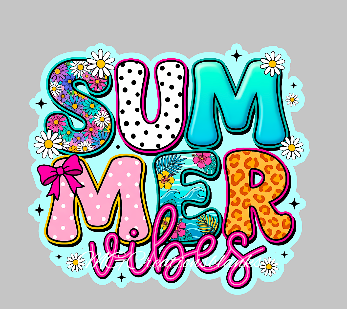 Summer vibes acrylic blanks for badge reels & vinyl decal, summer DIY craft blank, Summer vibes badge reel blank
