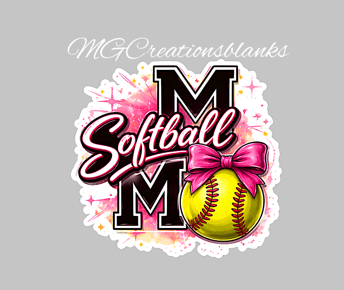 Softball mom acrylic blanks for badge reels & vinyl decal, softball badge reel craft acrylic blank, Softball mom badge reel DIY blank