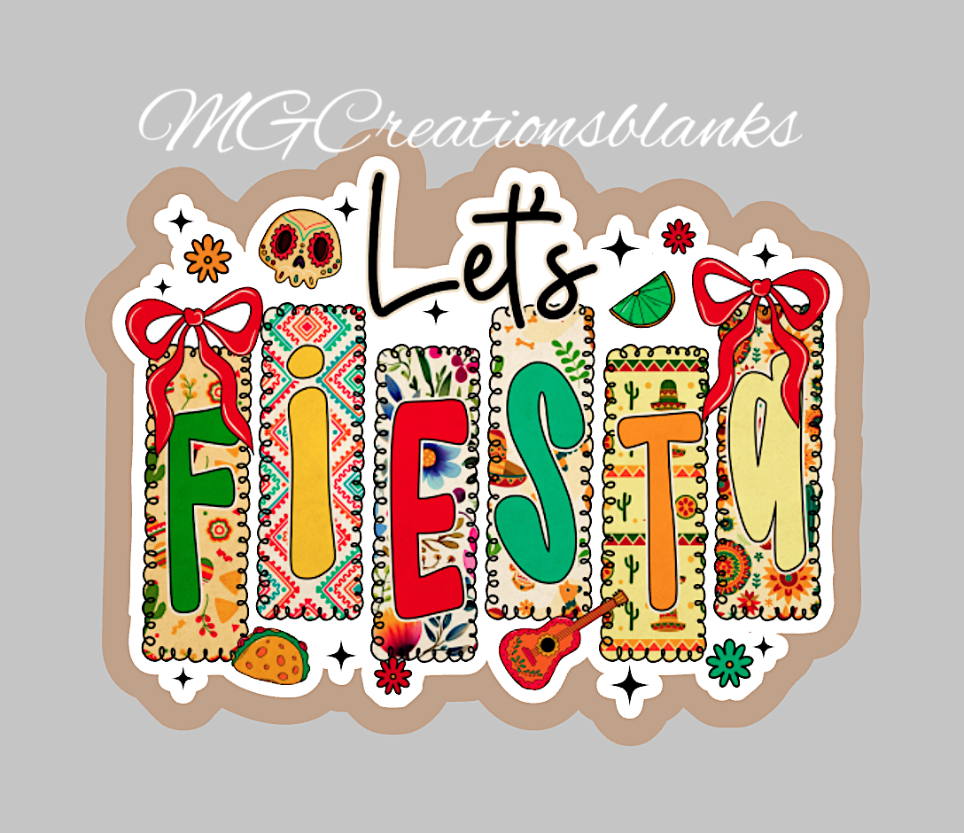 Fiesta clear acrylic blanks for badge reels with vinyl decal, 5 de Mayo, Mexican party DIY craft blank, badge reel supplies
