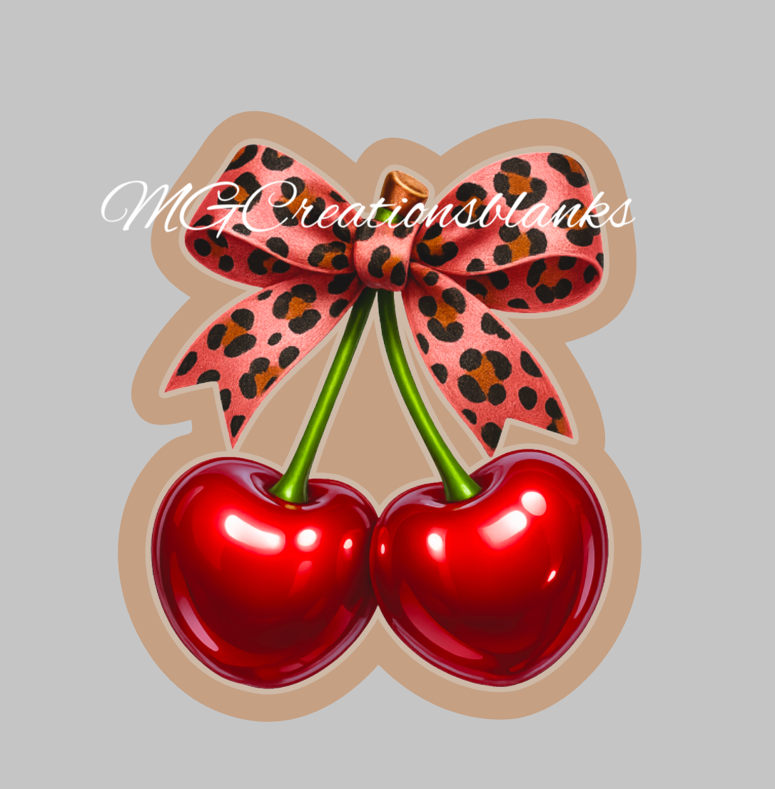 Cherries clear acrylic blanks for badge reels with vinyl decal, cherries acrylic blank, Independence Day DIY craft blank, Cherry craft blank, badge reel supplies