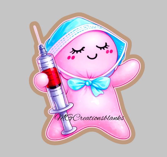 Glove people acrylic blank for badge reels & vinyl decal, nurse acrylic blank, RN craft acrylic, medical badge supplies, glove people