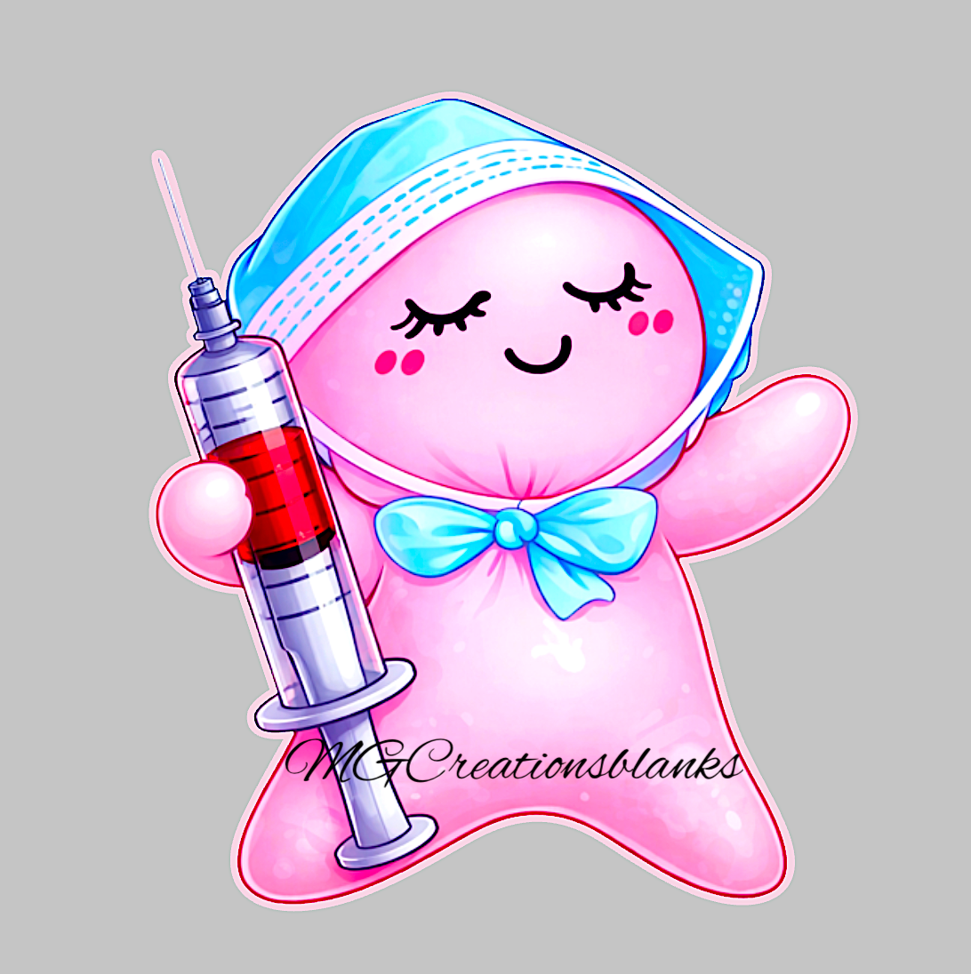 Glove people acrylic blank for badge reels & vinyl decal, nurse acrylic blank, RN craft acrylic, medical badge supplies, glove people