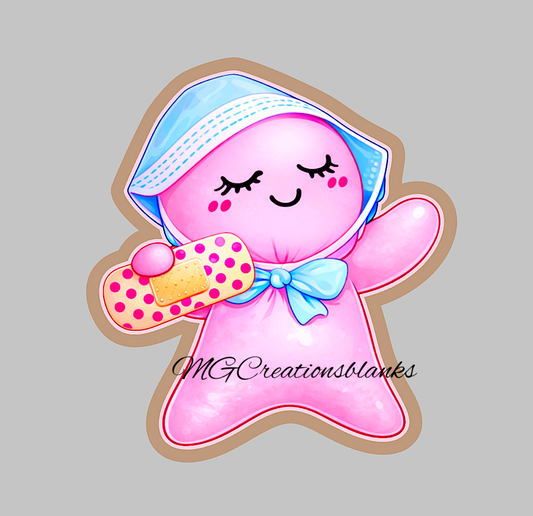 Glove people acrylic blank for badge reels & vinyl decal, nurse acrylic blank, RN craft acrylic, medical badge supplies, glove people, band aid DIY blank
