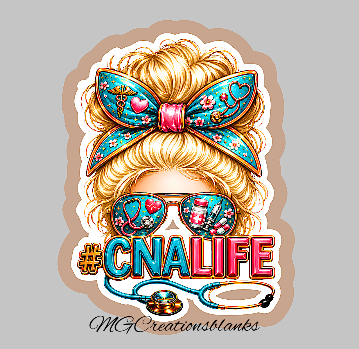 CNA life, Certified nurse assistant acrylic blank for badge reels & vinyl decal, CNA acrylic blank, CNA badge reel, certified nurse assistant DIY craft blank