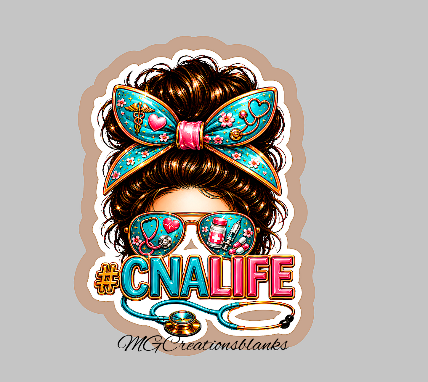 CNA life, Certified nurse assistant acrylic blank for badge reels & vinyl decal, CNA acrylic blank, CNA badge reel, certified nurse assistant DIY craft blank