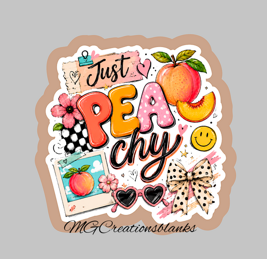 Just peachy clear acrylic blanks & vinyl decal, peachy DIY craft blank, sarcasm clear acrylic blank, funny DIY craft blank