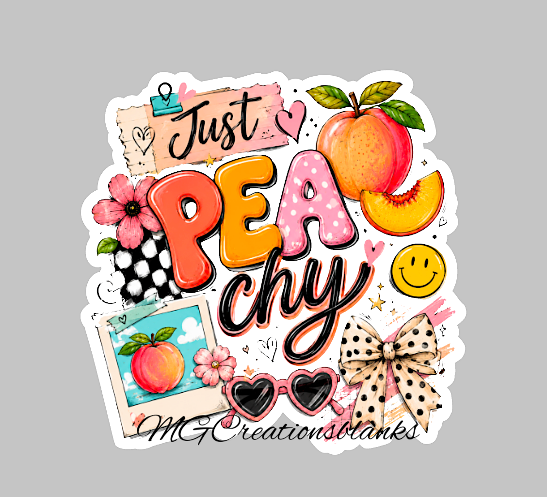 Just peachy clear acrylic blanks & vinyl decal, peachy DIY craft blank, sarcasm clear acrylic blank, funny DIY craft blank