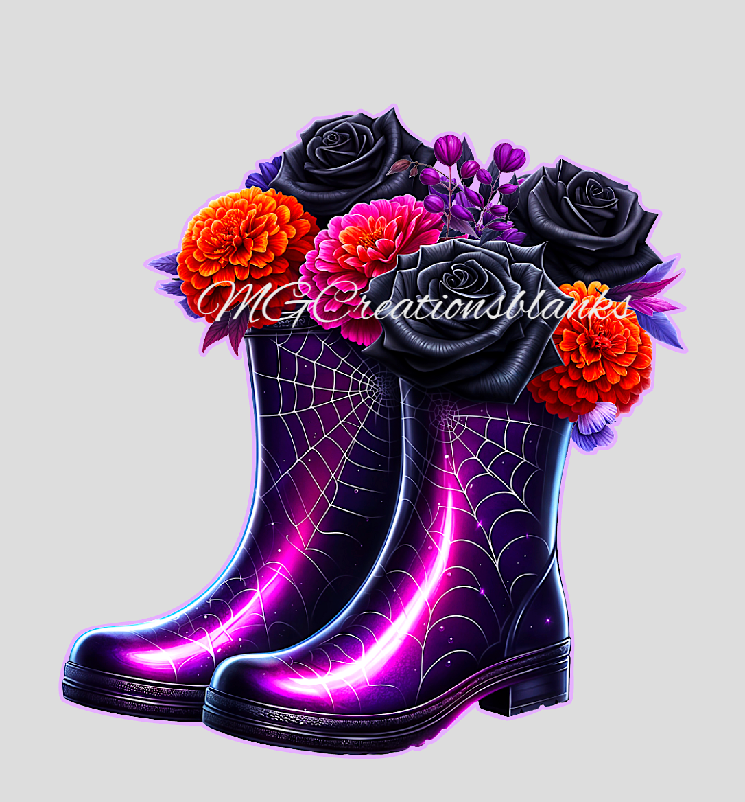 Halloween witch boots clear acrylic blanks for badge reels with vinyl decal, witch boots DIY craft blank, witch DIY decal, halloween floral boots acrylic blank, Halloween craft blank