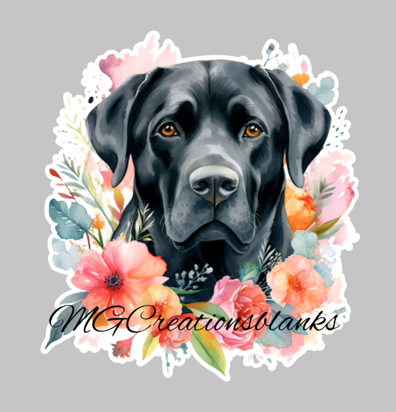 Labrador dog clear acrylic blank for badge reels with vinyl decal, Labrador DIY acrylic blank, dog acrylic blank, dog DIY craft blank, Labrador dog blank
