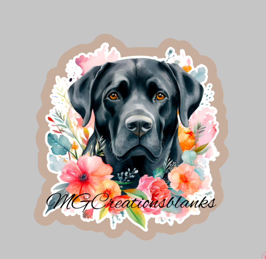Labrador dog clear acrylic blank for badge reels with vinyl decal, Labrador DIY acrylic blank, dog acrylic blank, dog DIY craft blank, Labrador dog blank