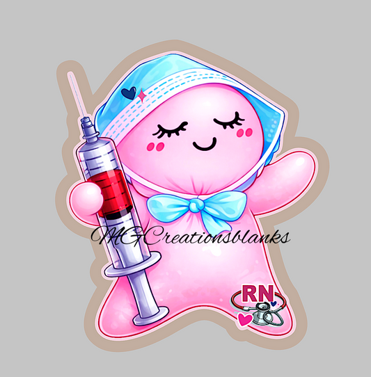 Glove people acrylic blank for badge reels & vinyl decal, nurse acrylic blank, RN craft acrylic, medical badge supplies, glove people
