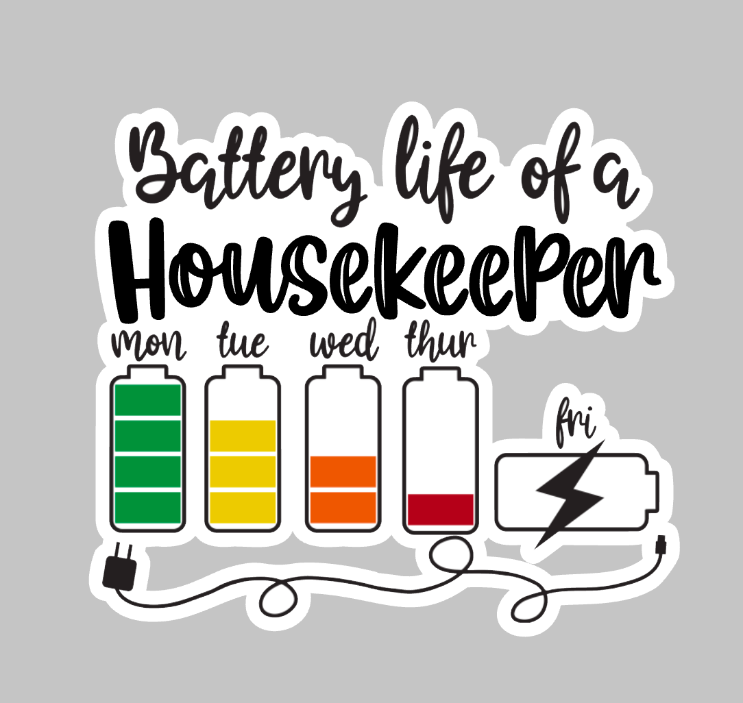 House keeper clear acrylic blanks for badge reels with vinyl decal, House keeping acrylic blanks