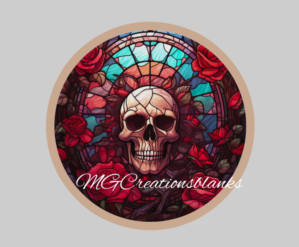Skull clear acrylic blanks for badge reels with vinyl decal, skull DIY acrylic blank, spooky acrylic blank, Halloween Skeleton craft blank, skeleton DIY blank