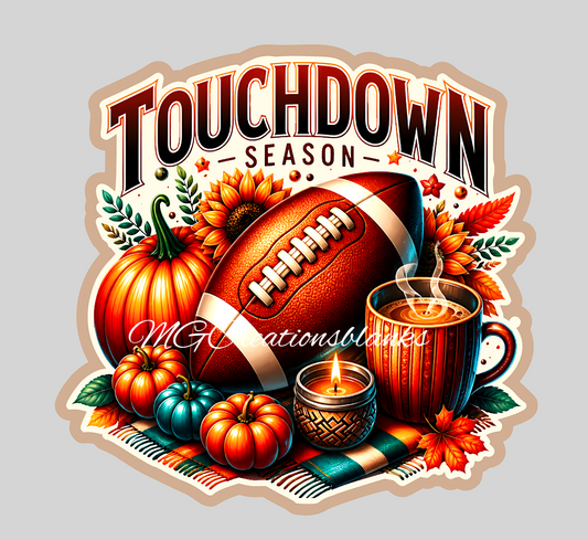 Football touchdown acrylic blanks for badge reels & vinyl decal, Football badge reel craft blank, game day DIY blank, football acrylic craft blank, football