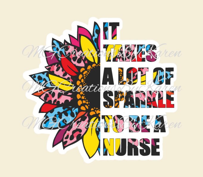 2” Nurse Sunflower acrylic blanks for badge reels & vinyl decal, acrylic blank, decal, vinyl decal, cast acrylic,  reel, Nurse badge reel