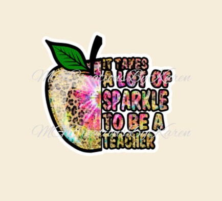 Teacher Apple clear acrylic blanks for badge reels & vinyl decal, acrylic blank, decal, vinyl decal, cast acrylic, apple badge reel