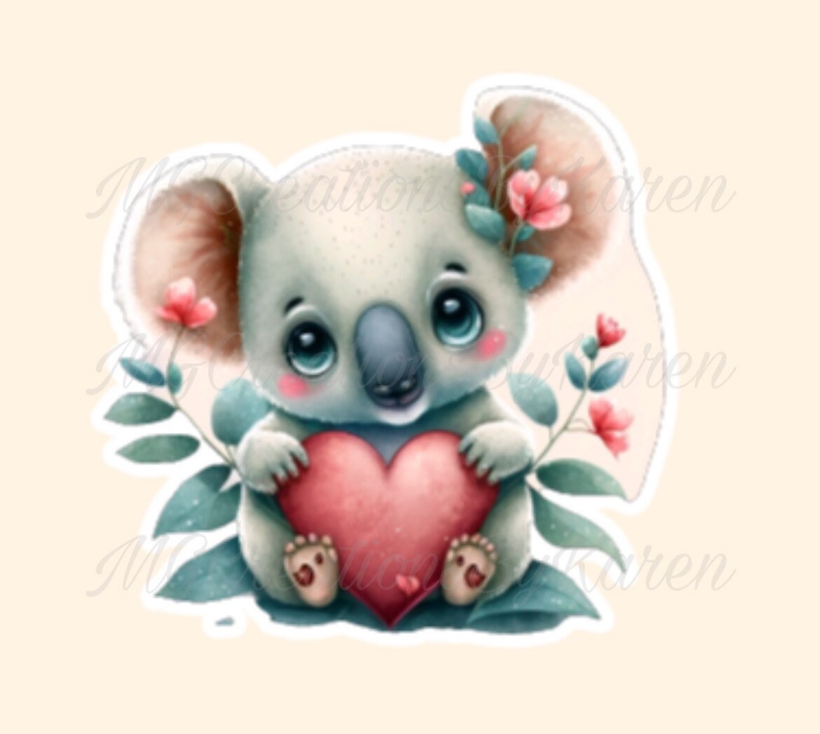 Koala clear acrylic blanks for badge reels with matching vinyl decal